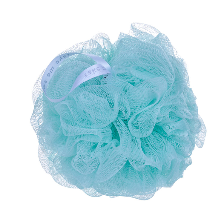 Wholesale Ecofriendly PRET recycle mesh sponge shower puff for bath
